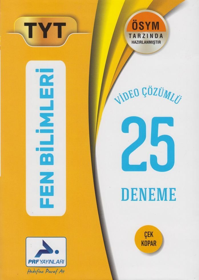 Paraf Yayınları TYT Fen Bilimleri Video Çözümlü 25 Deneme