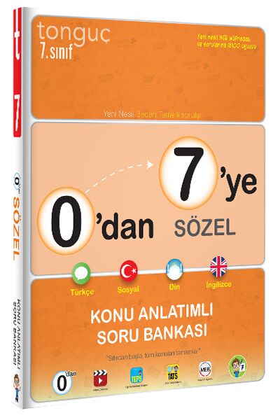 Tonguç 7. Sınıf 0 dan 7 ye Sözel Konu Anlatımlı Soru Bankası Tonguç Akademi