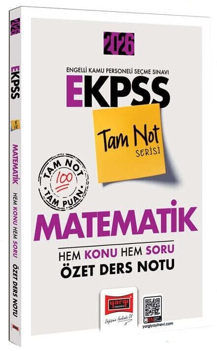 Yargı 2026 EKPSS Matematik Hem Konu Hem Soru Özet Ders Notu Tam Not Serisi Yargı Yayınları