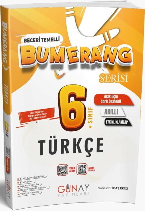 Günay Yayınları 6. Sınıf Türkçe Etkinlikli Bumerang Serisi