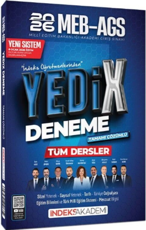 YENİ AGS - İndeks Akademi 2026 MEB-AGS Tüm Dersler YediX 7 Deneme Çözümlü İndeks Akademi Yayıncılık