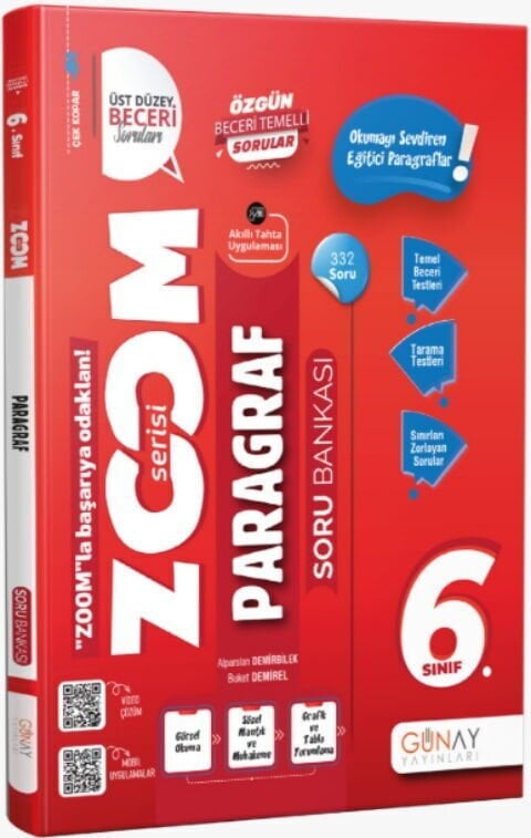 Günay Yayınları 6. Sınıf Paragraf Zoom Serisi Soru Bankası