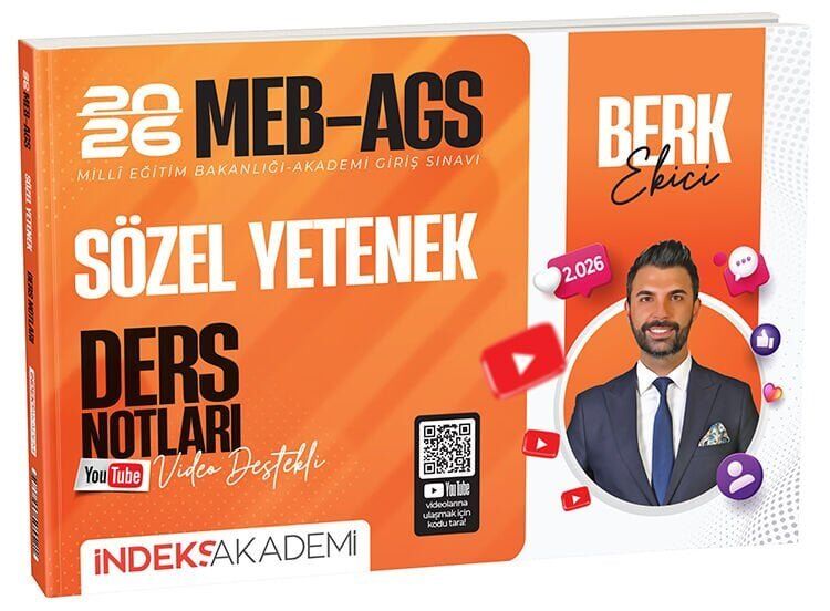 İndeks Akademi 2026 MEB-AGS Sözel Yetenek Video Ders Notları - İndeks Akademi Yayıncılık