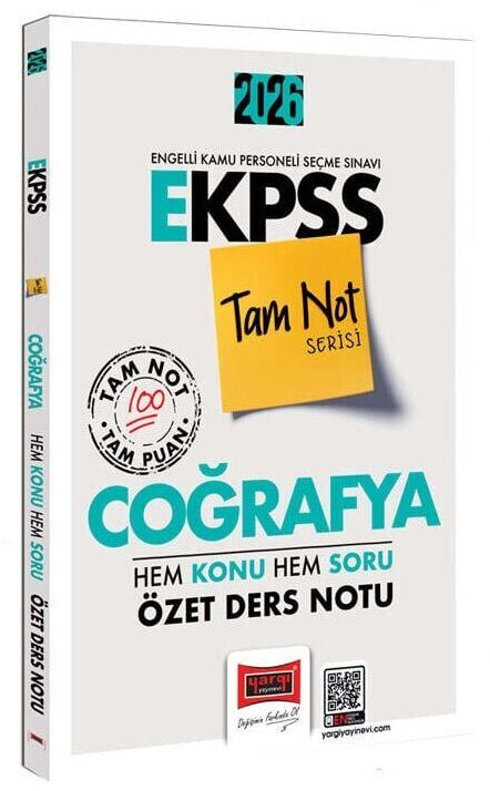 Yargı 2026 EKPSS Coğrafya Hem Konu Hem Soru Özet Ders Notu Tam Not Serisi Yargı Yayınları