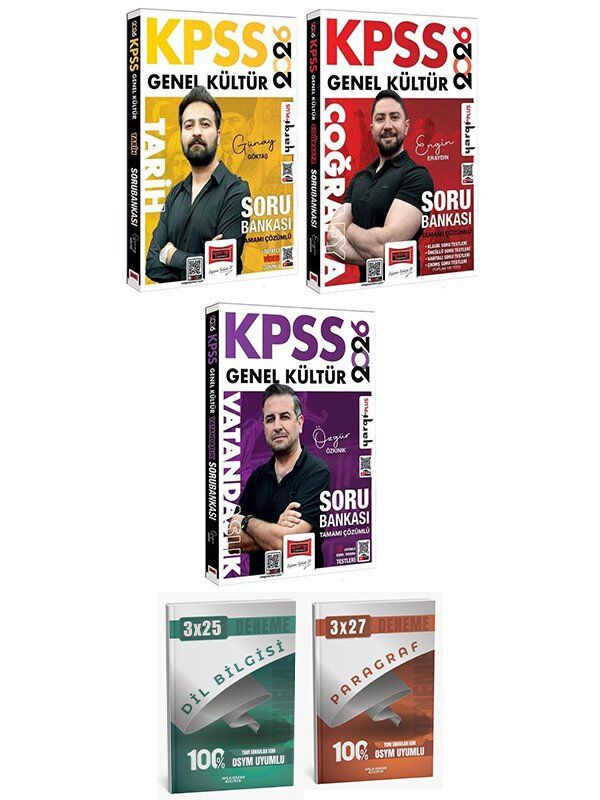 Anla Kazan + Yargı 2026 KPSS Tarih + Coğrafya + Vatandaşlık Soru Bankası 3 lü Set Yargı Yayınları