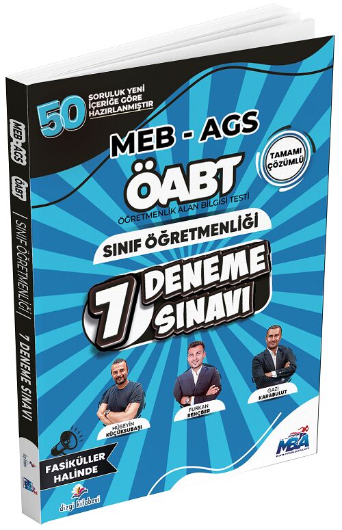 Dizgi Kitap 2026 ÖABT MEB-AGS Sınıf Öğretmenliği 7 Deneme Fasikül Çözümlü Dizgi Kitap Yayınları
