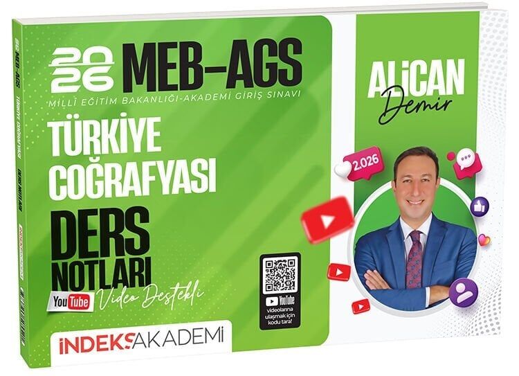 İndeks Akademi 2026 MEB-AGS Türkiye Coğrafyası Video Ders Notları - Alican Demir İndeks Akademi Yayıncılık