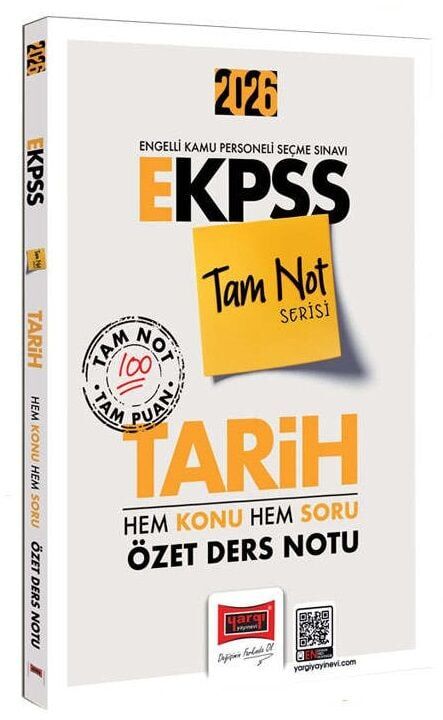 Yargı 2026 EKPSS Tarih Hem Konu Hem Soru Özet Ders Notu Tam Not Serisi Yargı Yayınları