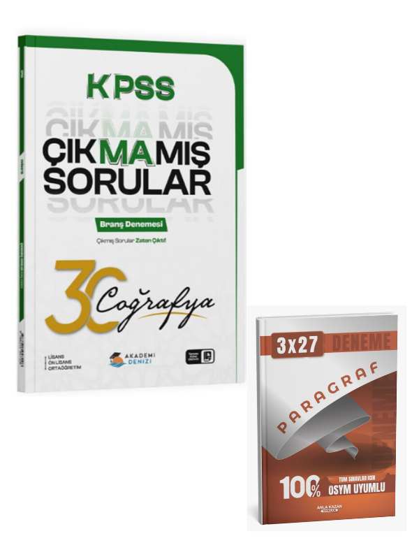 AkademiDenizi 2027 KPSS Coğrafya Çıkmamış Sorular 30 lu Deneme+ Anla Kazan Paragraf