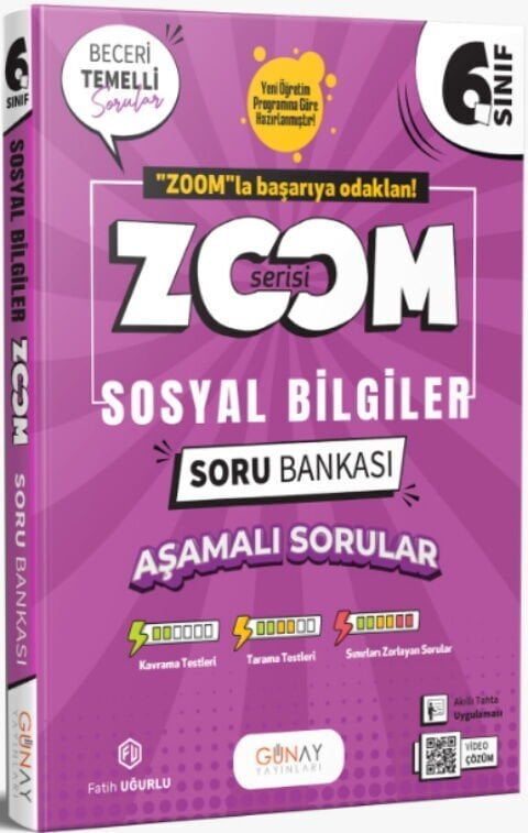 Günay Yayınları 6. Sınıf Sosyal Bilgiler Zoom Serisi Soru Bankası