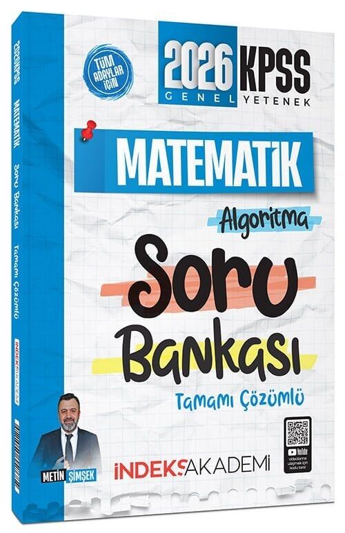 İndeks Akademi 2026 KPSS Matematik Algoritma Soru Bankası Çözümlü -İndeks Akademi Yayıncılık