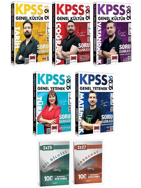 Anla Kazan + Yargı 2026 KPSS Genel Yetenek Genel Kültür Soru Bankası 5 li Set Yargı Yayınları