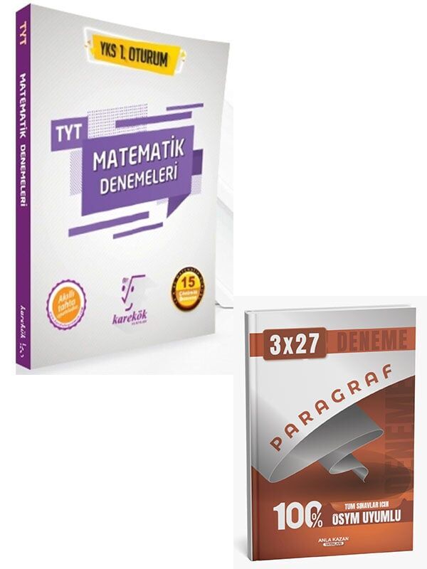 Karekök 2027 TYT Matematik 15 Çözümlü Deneme+Anla Kazan Paragraf Deneme