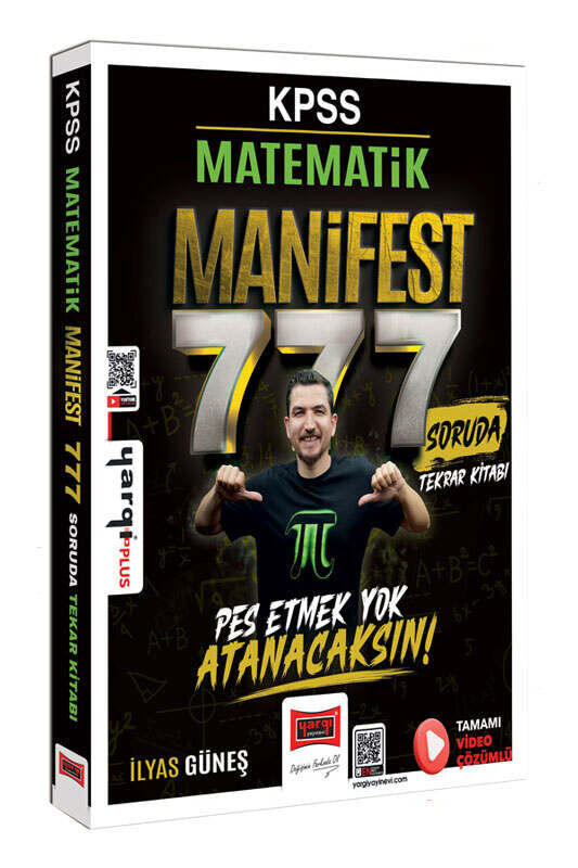 Yargı 2026 KPSS Matematik MANİFEST 777 Soruda Tekrar Kitabı Çözümlü - İlyas Güneş Yargı Yayınları