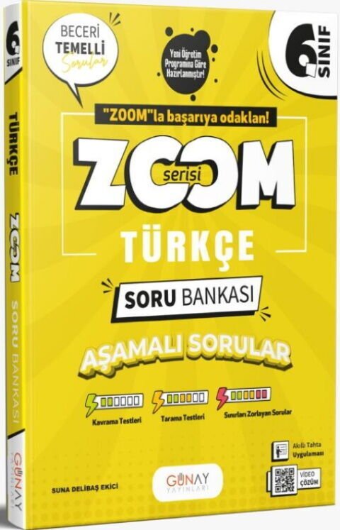 Günay Yayınları 6. Sınıf Türkçe Yeni Zoom Soru Bankası