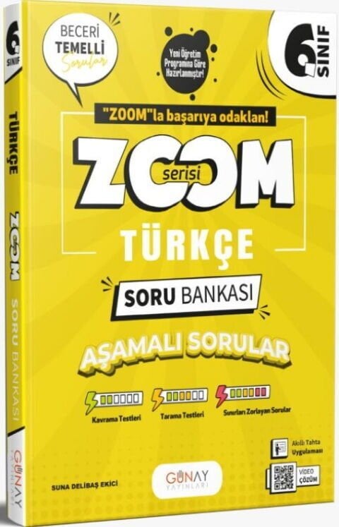 Günay Yayınları 6. Sınıf Türkçe Yeni Zoom Soru Bankası