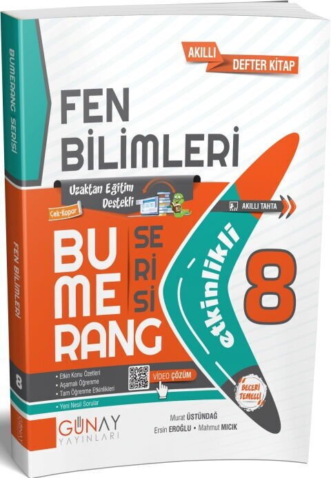 Günay Yayınları 8. Sınıf Fen Bilimleri Etkinlikli Bumerang Serisi