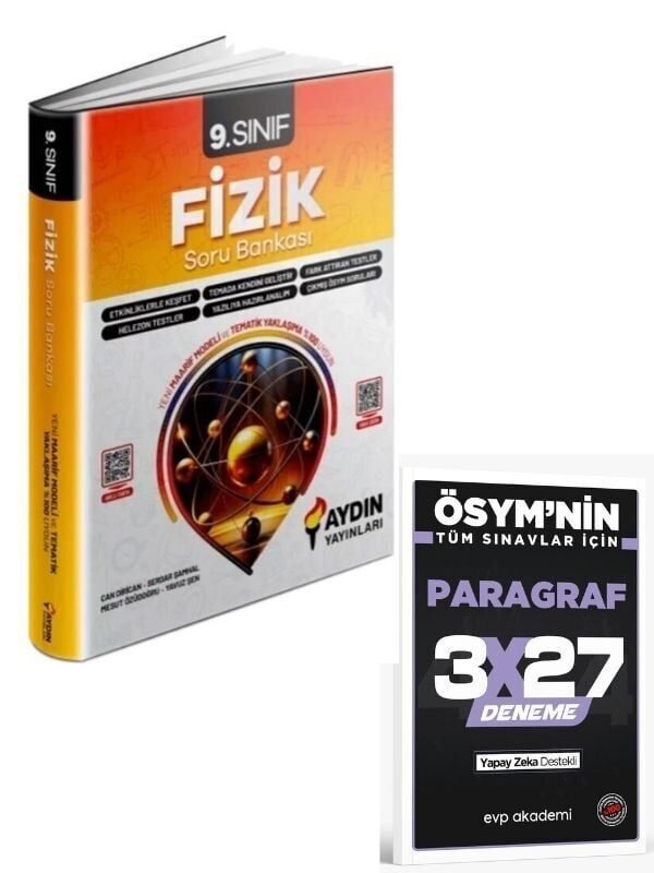 Aydın 2027 9. Sınıf Fizik Soru Bankası+ EVP Akademi Paragraf