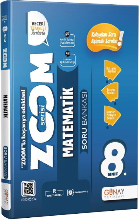 Günay Yayınları 8. Sınıf LGS Matematik Yeni Zoom Serisi Soru Bankası