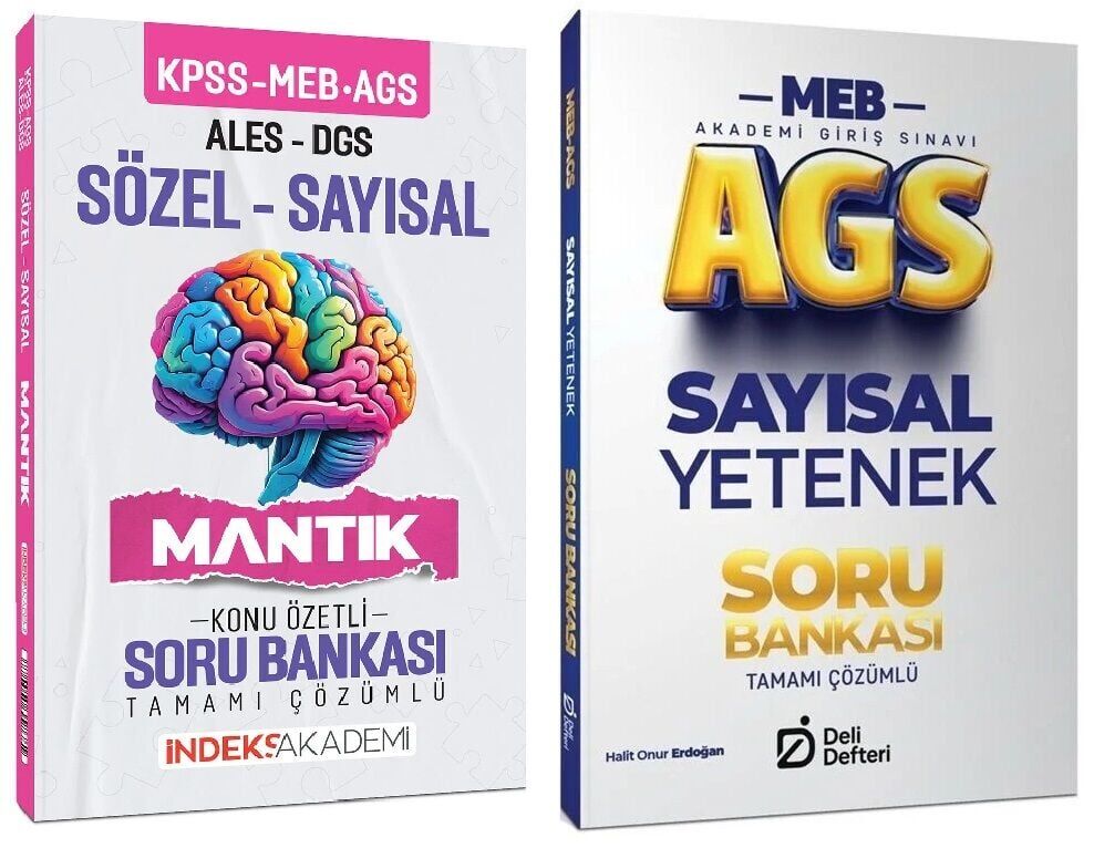 İndeks + Deli Defteri 2026 MEB-AGS Sözel-Sayısal Mantık Konu Özetli Soru Bankası 2 li Set İndeks Akademi + Deli Defteri Yayıncılık