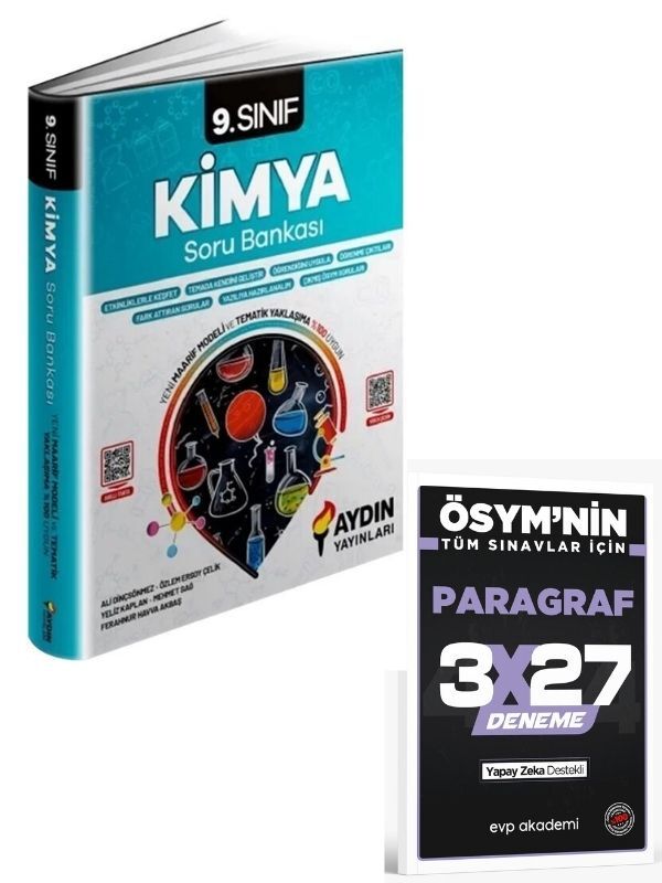 Aydın 2027 9. Sınıf Kimya Soru Bankası+ EVP Akademi Paragraf