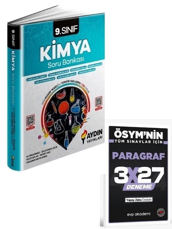 Aydın 2027 9. Sınıf Kimya Soru Bankası+ EVP Akademi Paragraf