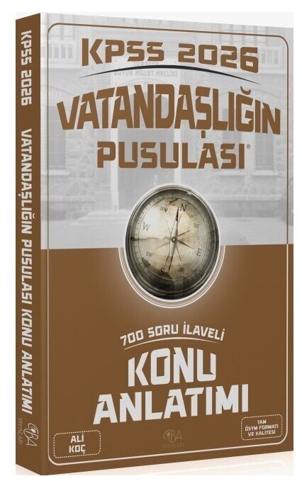 CBA Yayınları 2026 KPSS Vatandaşlık Vatandaşlığın Pusulası Konu Anlatımı CBA Yayınları