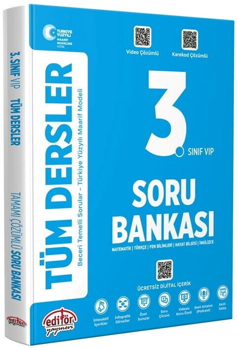 Data Yayınları 3. Sınıf Tüm Dersler Maarif Model Soru Bankası