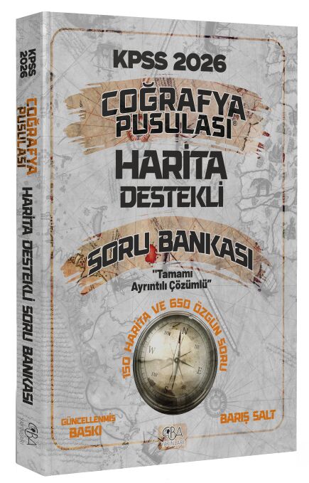 CBA Yayınları 2026 KPSS Coğrafya Pusulası Harita Destekli Soru Bankası Çözümlü