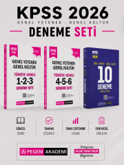 Pegem 2026 KPSS GK GY 10 Deneme & KPSS GK GY Türkiye Geneli Deneme Seti