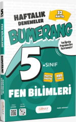 Günay Yayınları 5. Sınıf Fen Bilimleri Bumerang 32 Haftalık Denemeleri