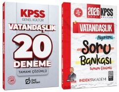 İndeks + Deli Defteri 2026 KPSS Vatandaşlık Soru Bankası + 20 Deneme 2 li Set - Emrah Vahap Özkaraca İndeks Akademi + Deli defteri Yayıncılık