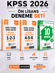 Pegem 2026 KPSS Ön Lisans GK GY 10 Deneme & KPSS Ön Lisans GK GY Türkiye Geneli Deneme Seti