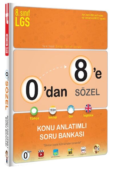 Tonguç 8. Sınıf LGS 0 dan 8 e Sözel Konu Anlatımlı Soru Bankası Tonguç Akademi