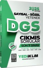 Yediiklim Yayınları 2025 DGS Sayısal Sözel Yetenek Tamamı Çözümlü Son 7 Sınav Çıkmış Sorular