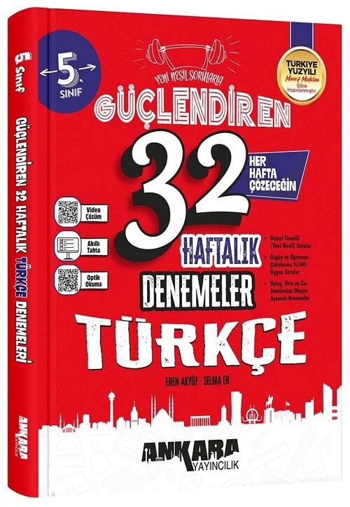 2027 Ankara Yayıncılık 5. Sınıf Türkçe 32 Hafta Güçlendiren Denemeleri