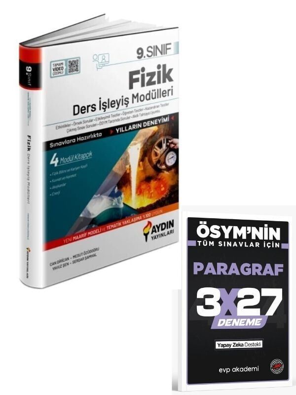 Aydın 2027 9. Sınıf Fizik Ders İşleyiş Modülleri+ EVP Akademi Paragraf