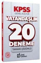 Deli Defteri KPSS Vatandaşlık 20 Deneme Çözümlü Deli Defteri Yayınları