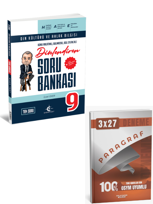EkerTest 2027 9. Sınıf Din Kültürü ve Ahlak Bilgisi Konu Anlatımlı Soru Bankası + Anla Kazan Paragraf