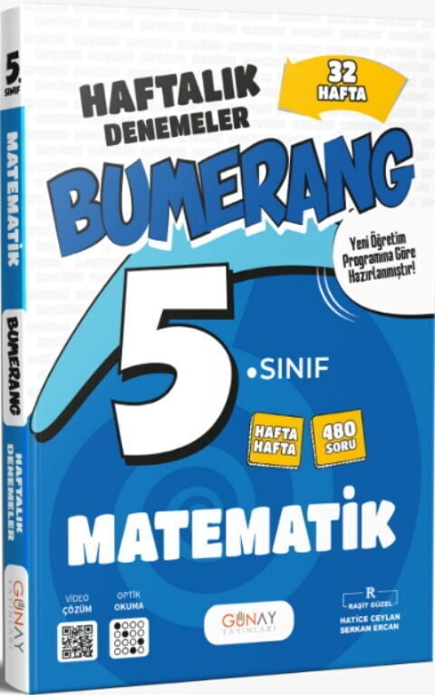 Günay Yayınları 5. Sınıf Matematik Bumerang 32 Haftalık Denemeleri