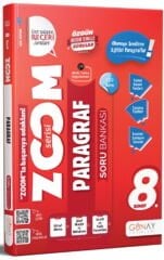 Günay Yayınları 8. Sınıf Paragraf Zoom Serisi Soru Bankası