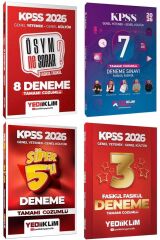 Yediiklim 2026 KPSS Genel Yetenek Genel Kültür 23 Deneme 4 lü Set Yediiklim Yayınları