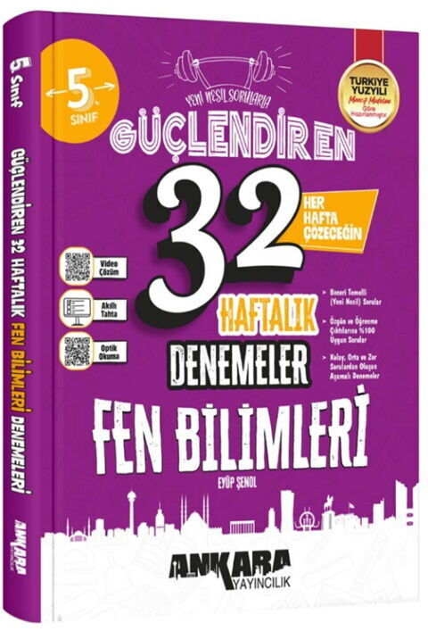 2027 Ankara Yayıncılık 5. Sınıf Fen Bilimleri 32 Haftalık Güçlendiren Denemeleri