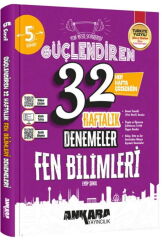 2027 Ankara Yayıncılık 5. Sınıf Fen Bilimleri 32 Haftalık Güçlendiren Denemeleri