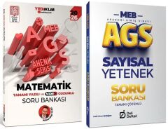 Yediiklim + Deli Defteri 2026 MEB-AGS Sayısal Yetenek-Matematik Soru Bankası 2 li Set Ahenk Serisi - Mehmet Bilge Yıldız Yediiklim + Deli Defteri Yayınları