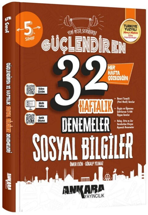 2027 Ankara Yayıncılık 5. Sınıf Güçlendiren 32 Haftalık Sosyal Bilgiler Denemeleri