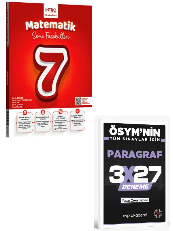 İntro 2027 7. Sınıf Matematik Soru Fasiküleri+ EVP Akademi Paragraf