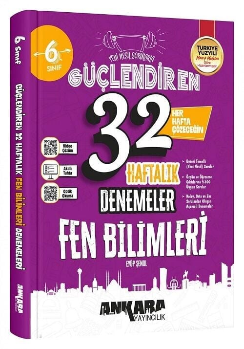 2027 Ankara Yayıncılık 6. Sınıf Fen Bilimleri 32 Haftalık Güçlendiren Denemeleri