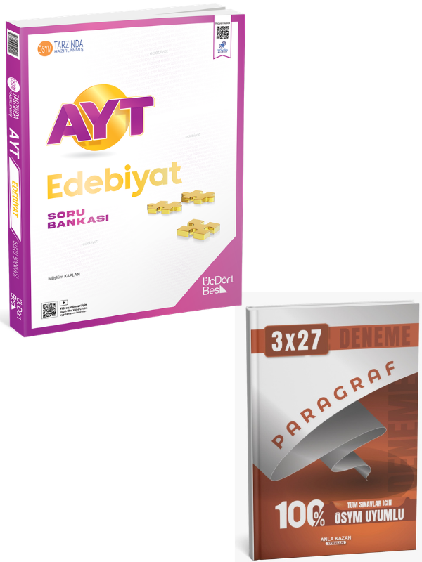 ÜçDörtBeş 2027 AYT Edebiyat Soru Bankası+ Anla Kazan Paragraf