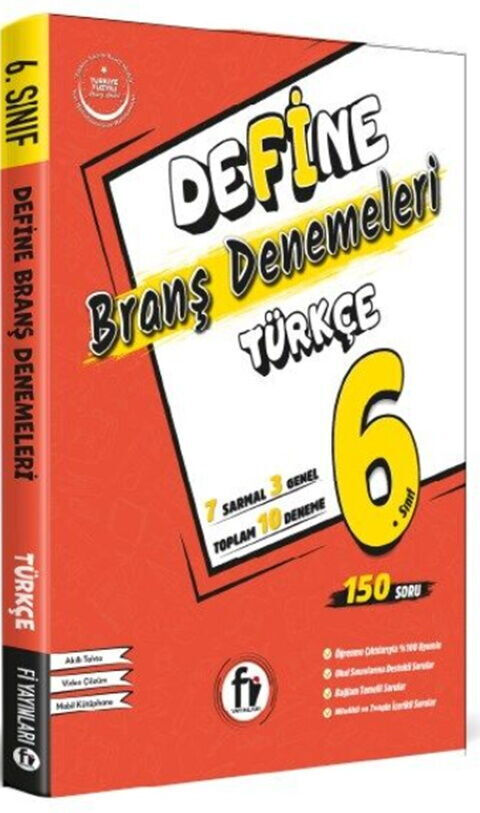 Fi Yayınları 6. Sınıf Define Türkçe Branş Denemeleri Maarif Model
